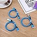 Besgoods USB 3.0 Micro Cable, 3-Pack 1.5ft Short Braided USB 3.0 A Male to Micro B Charger Cable Compatible for Samsung Galaxy S5, Note 3, Tab Pro 12.2, Hard Drive and More - Blue