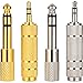 EBOOT 4 Pieces Headphone Adapter 6.35 mm (1/4 Inch) Male to 3.5 mm Female and Audio Stereo Plug 3.5 mm Male to 6.35 mm (1/4 Inch) Female Stereo Jack Adapter for Player, Headphone,Guitar Amplifier