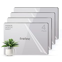 4-Pack Metallic Grey Mirror Acrylic Sheets 23.75" x