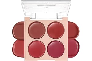 4 Colors Cream Blush Palette for Cheek, Facial All in One Blush Makeup Palette, Long-lasting Blendable Matte Cheeks Makeup, L