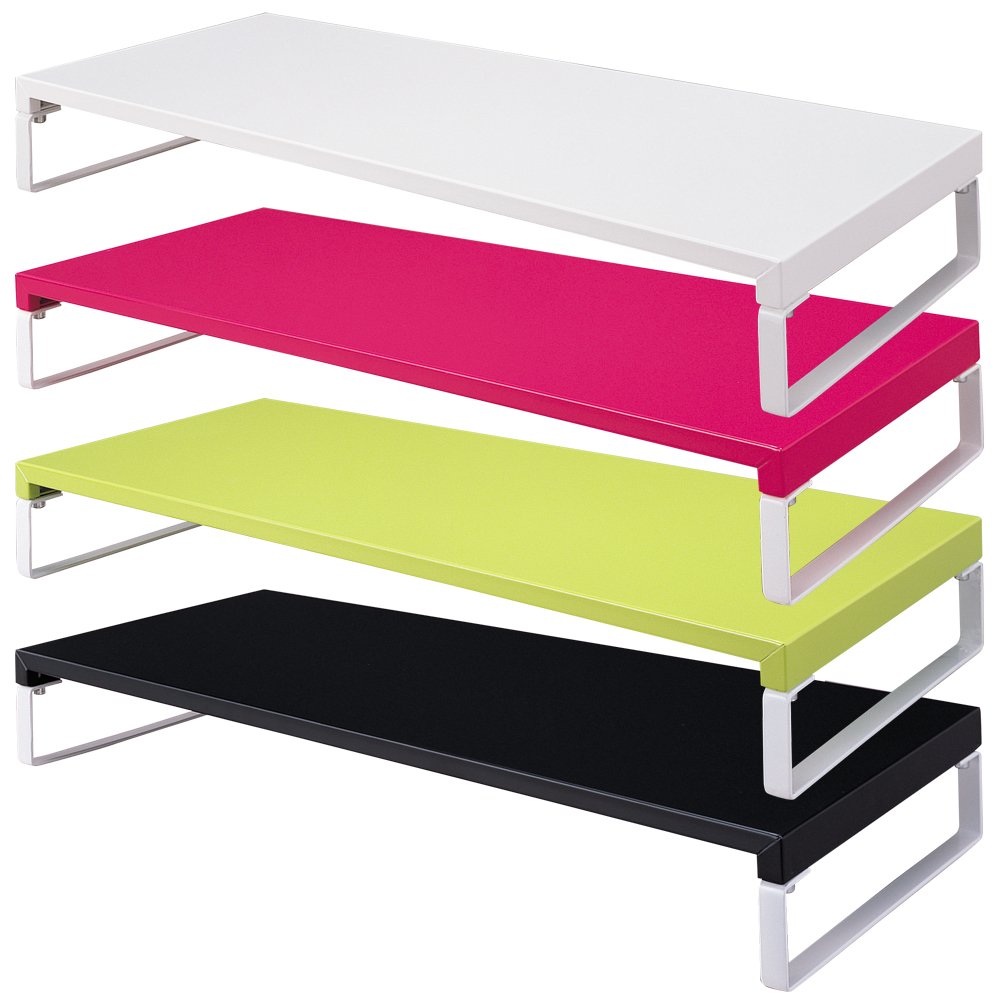 LIHIT LAB Desktop Stand (Monitor Stand), Pink, 9.8 X 23.2" X 3.1