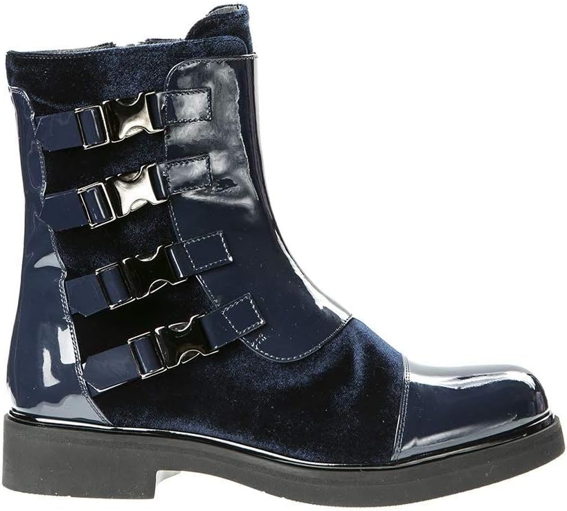 Loriblu 6617 Italian Designer Blue Leather Fashion Women Bootie