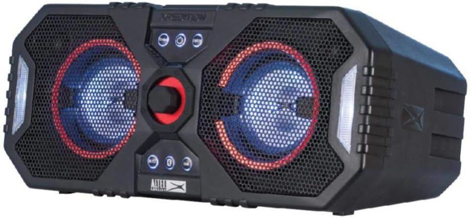 Altec Lansing ALP-XP400 Xpedition 4 Waterproof Portable Bluetooth Speaker, Dual 4" Woofers 24 Hours Playtime 200W Wireless IP67 Durable Speaker, Black
