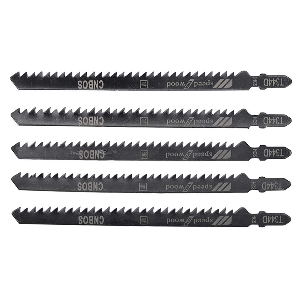 Jigsaw Blades MASO 5 PCS T344D T-Shank Jig Saw Blade Universal Jig Blade Assortment for Cutting Metal Wood PVC and More - fit Bosch, Dewalt, Hitachi, Makita, Festool etc