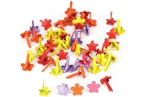 baixikly 200 Pieces Brads for Paper Crafts Paper Fastener Brads Paper Fasteners Mini Assorted Colors Paper for Scrapbooking Crafts DIY Projects