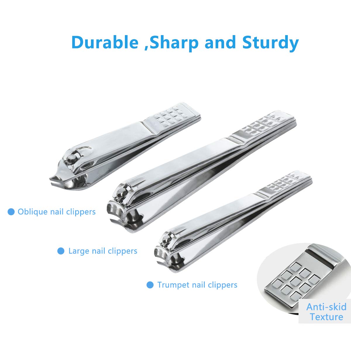 Manicure Pedicure Set Nail Clippers - Mifine 16 In 1 Stainless Steel Professional Pedicure Kit Nail Scissors Grooming Kit with Black Leather Travel Case First Generation : Beauty