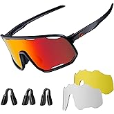ROCKBROS Photochromic Sunglasses for Men Women,UV400 Protection Cycling Glasses,MTB Cycling Sports Sunglasses,3 Lenses