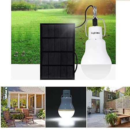 CRD PRODUCTS 1.5W 130LM Solar Powered Energy Lamp LED Bulb Light Portable LED Lighting Solar Panel Camp Night Travel Nightlight