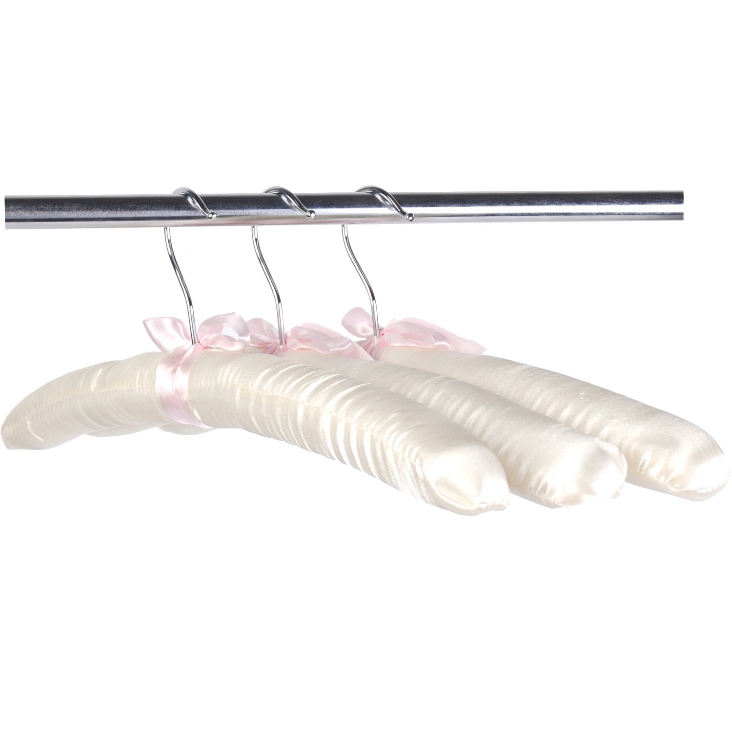 LOHAS Home 15" Luxurious Satin Padded Blouse Hangers, for Dresses