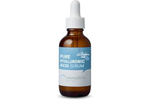 COSMEDICA SKINCARE Hyaluronic Acid Serum for Skin 100% Pure Anti Aging Intense Hydration Moisture Non greasy Paraben free, Wrinkle Reducing and Brightening Serum (Pro Formula) 2oz