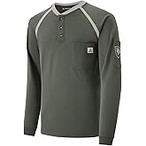 VANLENS FR Shirts for Men Flame Resistant Shirts 6.5oz Light Weight Long Sleeve Fire Retardant Shirts CAT2/HRC2
