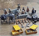 WW2 German Army,Blitzkrieg Soldiers Soldiers and Guns Weapons,Canon Machine Gun set of 8 Minifugurs - Military Building Block Toy