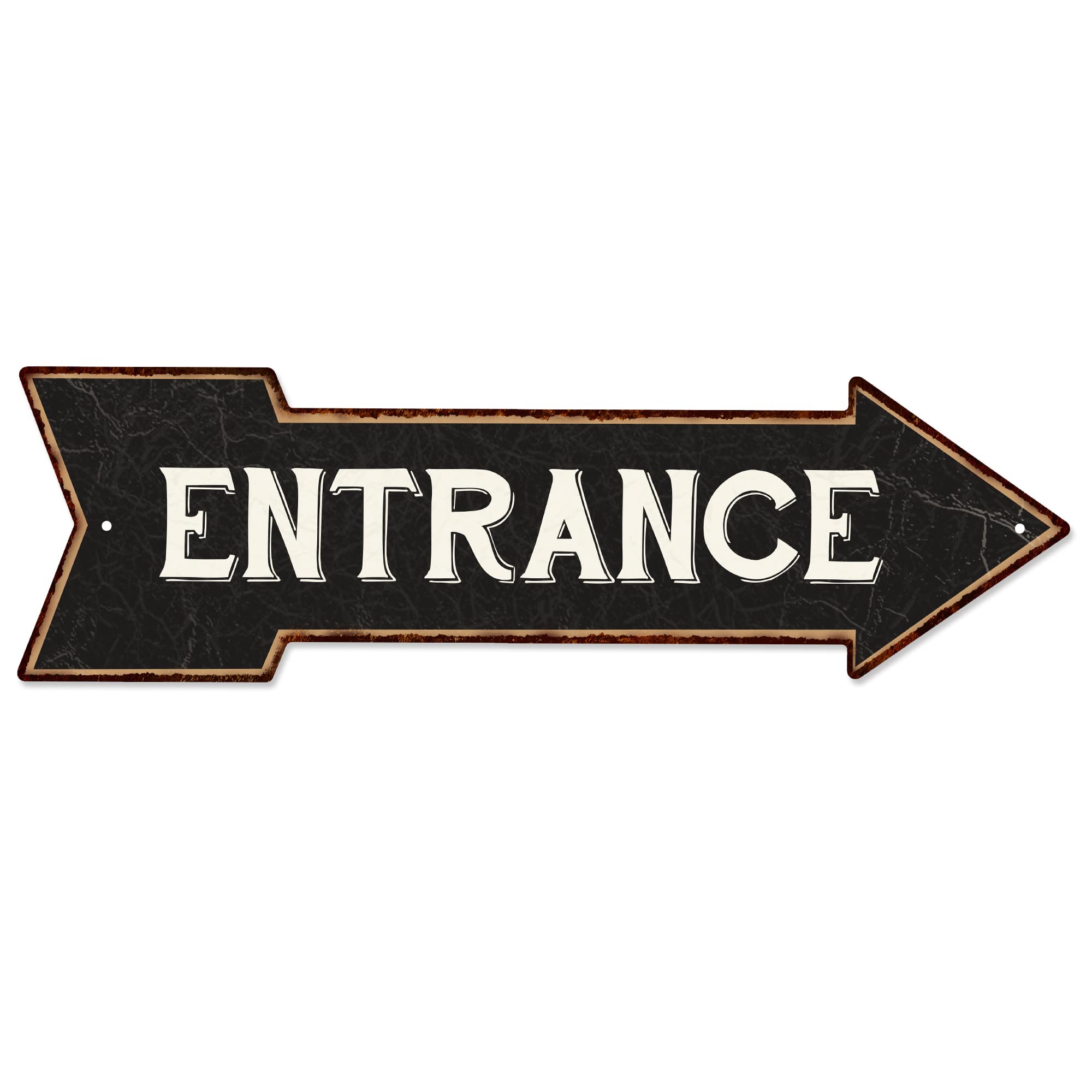 Entrance Sign Arrow Right Business Sign Vintage Looking Sign Exit 5x17 205170003004