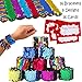 FiGoal 16 Pack Valentine's Day Cards with 16 Pack Mermaid Slap Bracelets Two-Color Decorative Reversible Charm Bracelets Magic Sequins Flip Wristband Kids Classroom DIY Gift Set Student Toy Present Pa