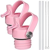 Straw Lid for Hydro Flask Standard Mouth 18 oz 21 oz 24 oz Top Lids with Straw for Iron Flask Narrow Mouth 20 24 32 64 oz,Sports Water Bottle Accessories Replacement Dust Cover Straw Cap (Patented)