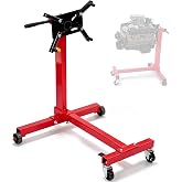 MOTOOS Rotating Engine Stand with 360 Degree Rotating Head Motor Stand | Heavy Duty Adjustable 1000 lbs Capacity 4-Universal Casters