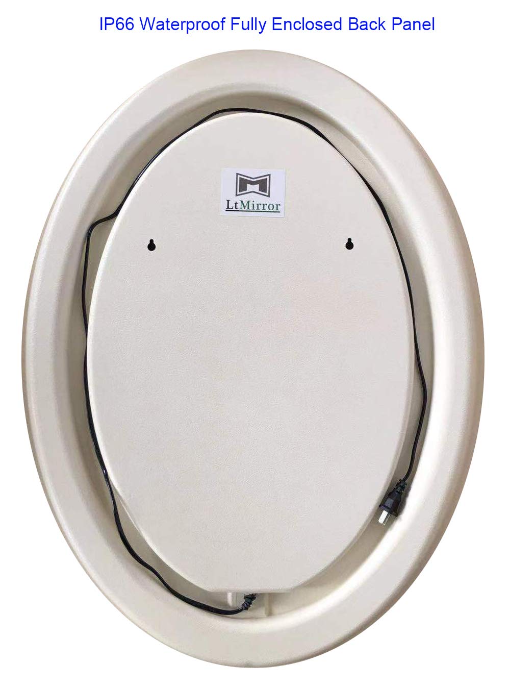 M LTMIRROR LED Lighted Oval Vanity Bathroom Makeup Mirrors with Magnifier,Wall Mounted Anti-Fog Dimmable Touch Button High Lumen CRI 90 Vertical