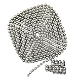 10 Foot Length Ball Chain, #13 Size, Nickel Plated Steel, & 10 Matching 'B' Couplings