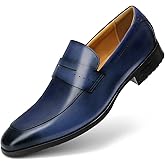 Men's Slip on Oxford Dress Shoes Classic Handmade Calfskin Manufacturing More Compact, Choose The Right Size to Modify The Foot Shape