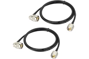 Superbat PL-259 Jumper Cable UHF (Pl259) Male to Male Low Loss Digital RG58 Coax Cable (3 Feet RG58) for HAM & CB Radio,Antenna Analyzer,Dummy Load,SWR Meter 2-Pack