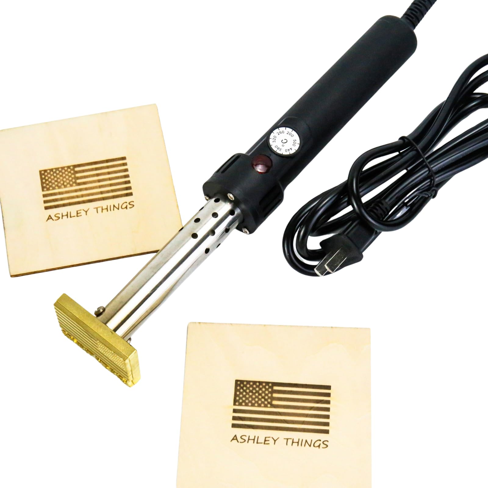 Custom Electric Branding Iron For Wood, Black Temperature-Controlled Electric Branding Iron, Personalized Logo Branding Iron, Leather Branding Iron (Black Adjustable Temperature iron)