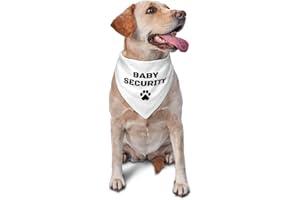 vercosee Baby Security in Training,Pregnancy Announcement,Gender Reveal Dog Bandana,Scarf Accessories Props Decorations,Gift for Dog Lover Party (White)
