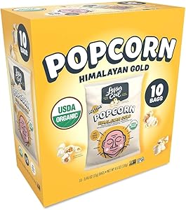 LESSEREVIL Organic Himalayan Gold Popcorn 10Ct, 4.6 OZ