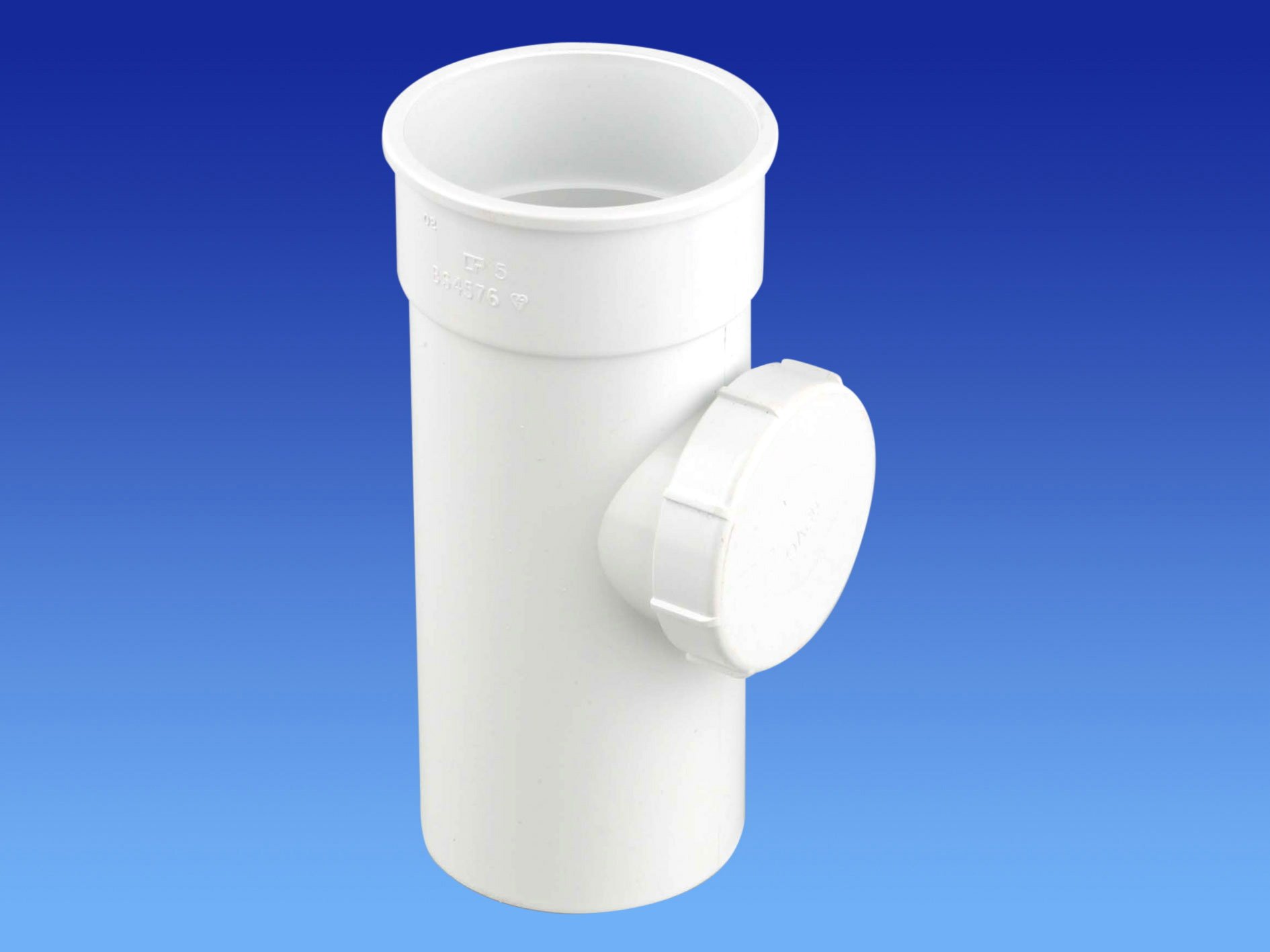 0T274W WHITE Osma Rainwater Downpipe Access Pipe – with Door 68mm