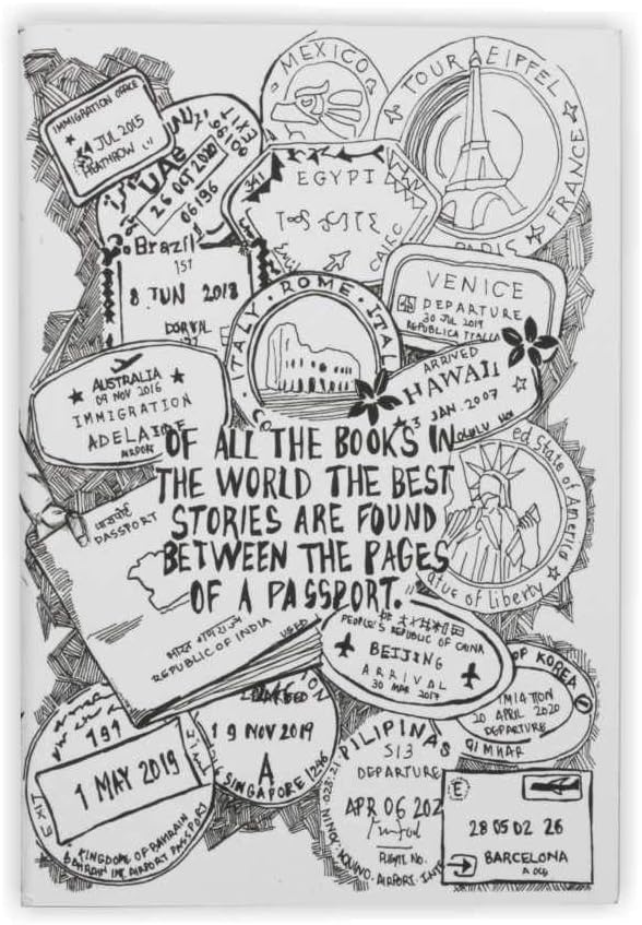 Doodle Dreams Travel Love Doodle Pin Notebook/Diary (A5|Ruled|70 Pages)