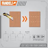 Fandeli Sandpaper Assorted Grits 80 120 220 25 Sheets 9" x 11" Wood Metal view 4