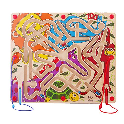 Award Winning Hape Zoo'm Kid's Magnetic Wooden Bead Maze Puzzle