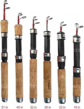 Amazon 格納式アイスフィッシングロッド マルチサイズ ロッドチップが壊れることはありません Ice Rod ロッド 竿