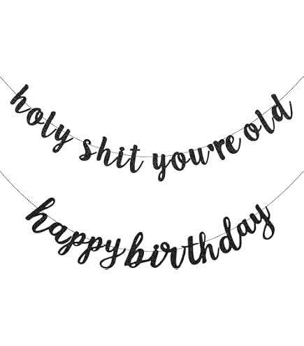 Holy Shit You're 57 Banner – Lustige Geburtstagsdekoration Für 57. Geburtstag, Schwarz