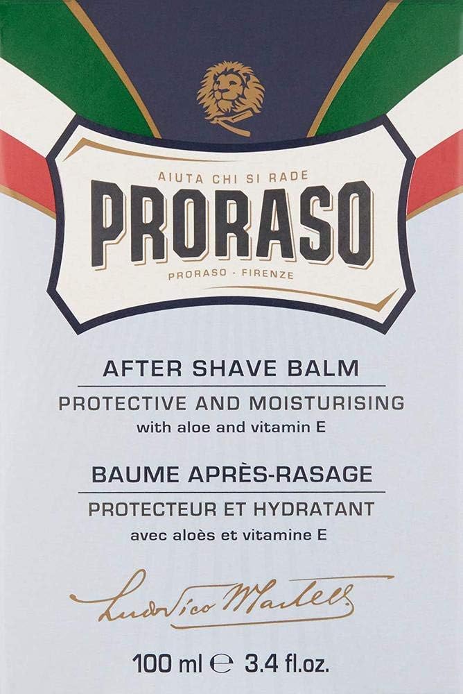 Proraso Aftershave Balm Protective, 100ml, Alcohol-Free Post Shave Balm with Aloe and Vitamin E Soothes and Protects Skin - Image 3