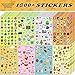 Sinceroduct Stickers Assortment Set Collection for Kids, Total 1800 PCS for Craft Scrap-Booking, Great Present Idea for Children, Including Animals, Hearts, Balls, Birds,and More