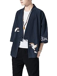 Men's Japanese Kimono Cardigan Loose Cotton Linen