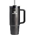 Stanley Quencher H2.0 Tumbler with Handle and Straw 30 oz | Flowstate 3-Position Lid | Cup Holder Compatible for Travel | Insulated Stainless Steel Cup | BPA-Free | Fluted Black