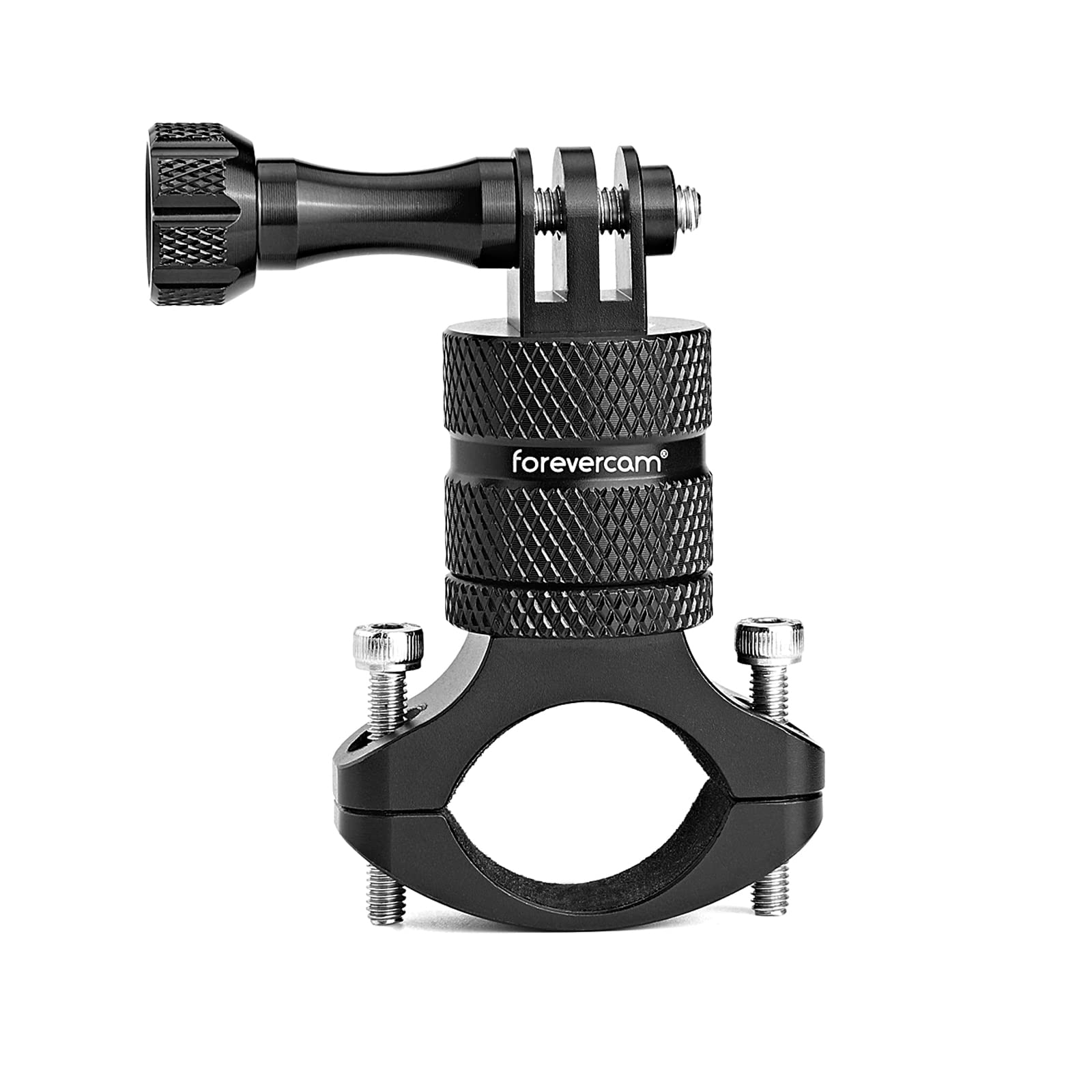 Forevercam Metal Bicycle Mount for GoPro Camera Handlebar, Aluminium Mountain Bike Holder 360 Degree Rotation Rack Cradle Compatible Gopro DJI Insta Action Camera