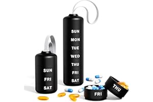 7 Day Pill Organizer, Travel Pill Box with Effortless Opening Design, Zoksi Weekly BPA Free Medicine Organizer with Large Container, Portable Waterproof Vitamin Case for Vitamin, Fish Oil, Supplement