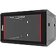 Wall Mount Server Rack Cabinet Locking Computer Cabinet Network Enclosure for Electronics Security Audio Video AV Equipment Data Rack 24-Inch Depth Server Cabinet (9U)