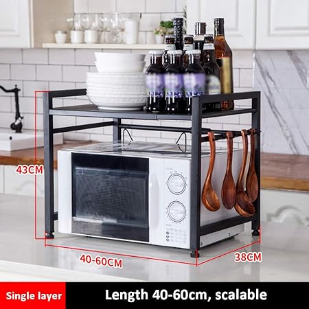 JIANPING - Estante de Cocina de Acero Inoxidable para microondas ...