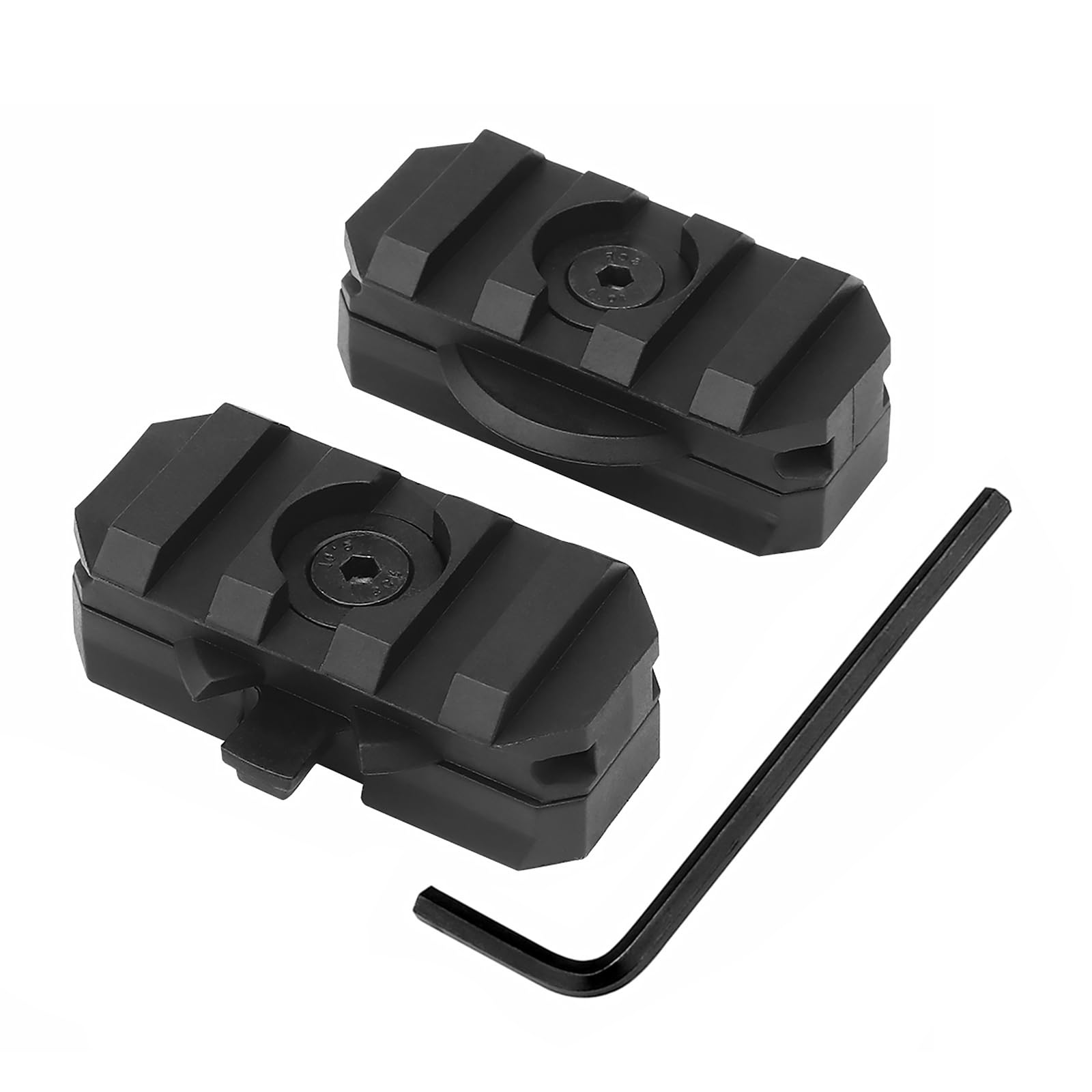 Qavctw Tactical ARC Rail Adapter Mount 360 Degrees Rotation for 19mm Tactical Fast Helmet (Black)