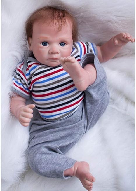 Amazon Co Jp 摂食人形 50 Cmの生まれ変わった赤ちゃん人形柔らかいシリコーンビニール現実的な赤ちゃん人形の男の子と女の子のおもちゃ自由磁石のおしゃぶり ホーム キッチン
