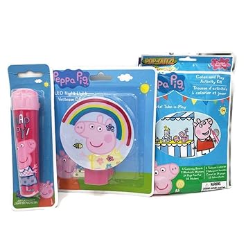 Amazon Com Peppa Pig Led Night Light Flashlight Bundle