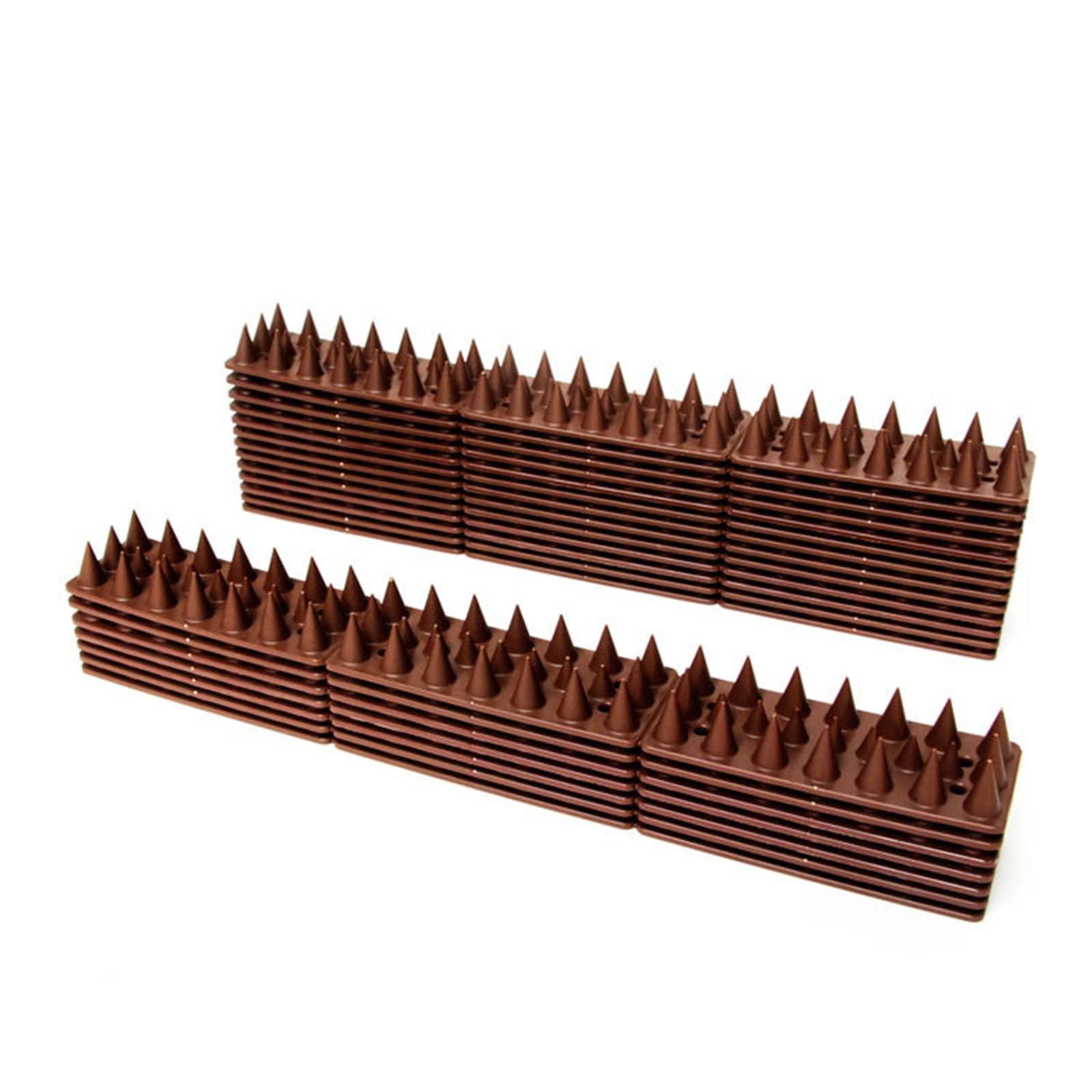 WANGCL 21.6ft Bird Spikes Squirrel Small Birds Pigeons Repellent Spikes for Outdoor Wall Fence (20 pcs brown)