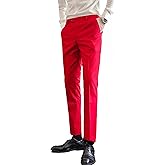 Mens Classic Suit Pants Straight Fit Modern Formal Dress Pants Separate Trousers