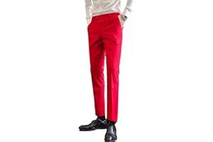 UNINUKOO Mens Classic Suit Pants Straight Fit Modern Formal Dress Pants Separate Trousers