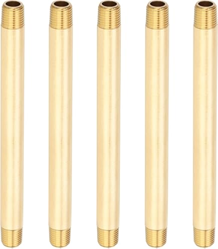 PATIKIL 1/8" X 1/8" NPT Male Brass Pipe Fitting Long Nipple, 5Pcs 3" Long Straight Pipe Fitting Connector Extender For Fuel, Air, Water, Oil, Gas System Connection, 1200PSI - View #7