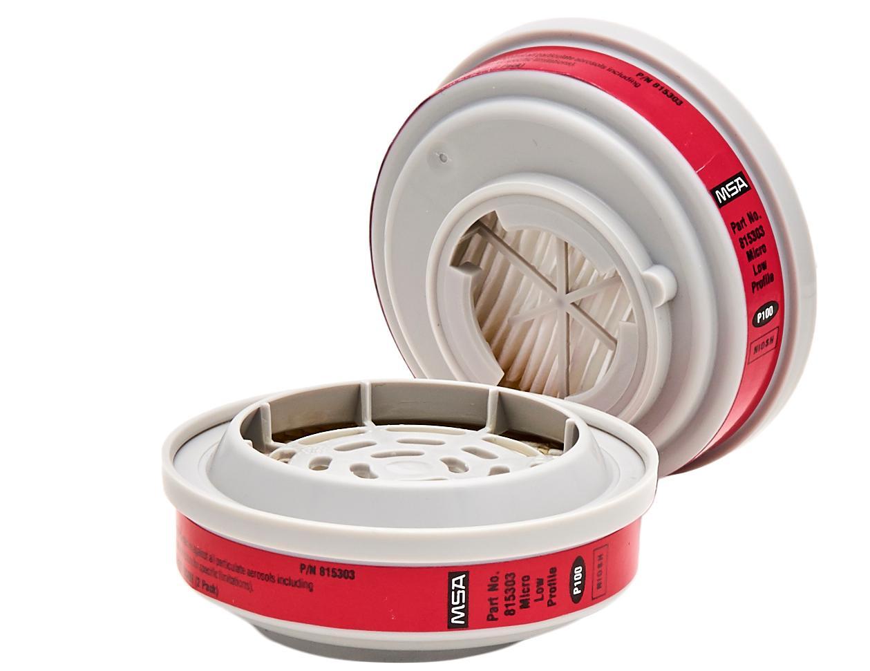 Amazon Com Msa Safety Advantage Cartucho De Bajo Perfil Para Mascaras Con Filtro Tipo P100 Para Quimicos Y Mezclas Paquete De 2 Unidades Industrial Scientific