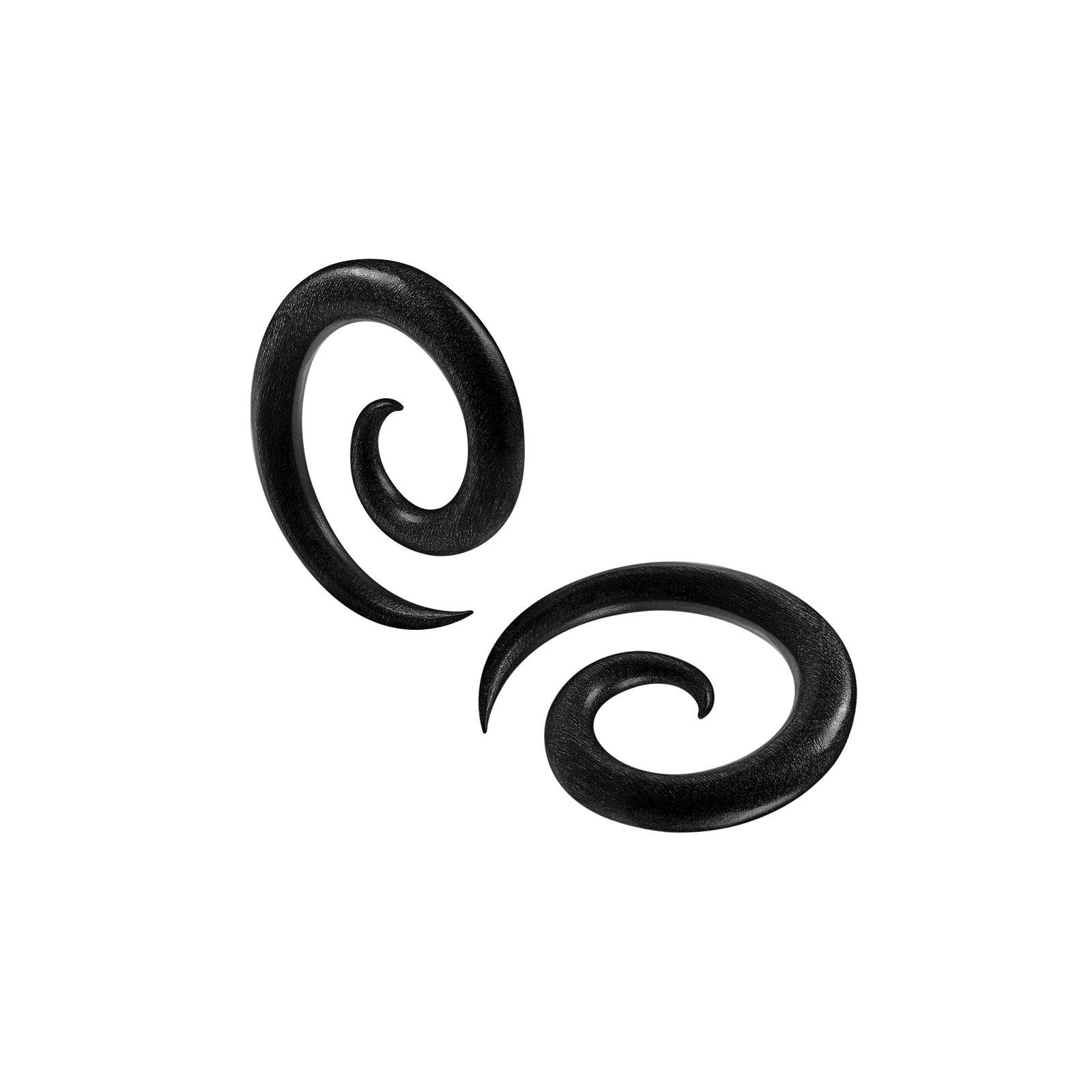 2PCS Wood Flesh Areng Spiral Coil Ear Taper Stretcher Gauges Earring Piercing Jewellery Choose Sizes, Wood, N/A